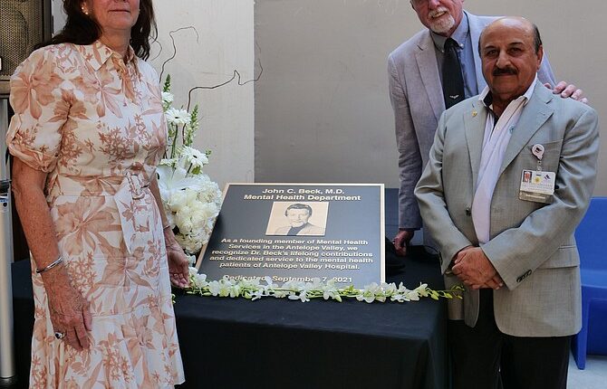 Inauguration ceremony at the Mental Health Department of Antelope Valley Hospital.