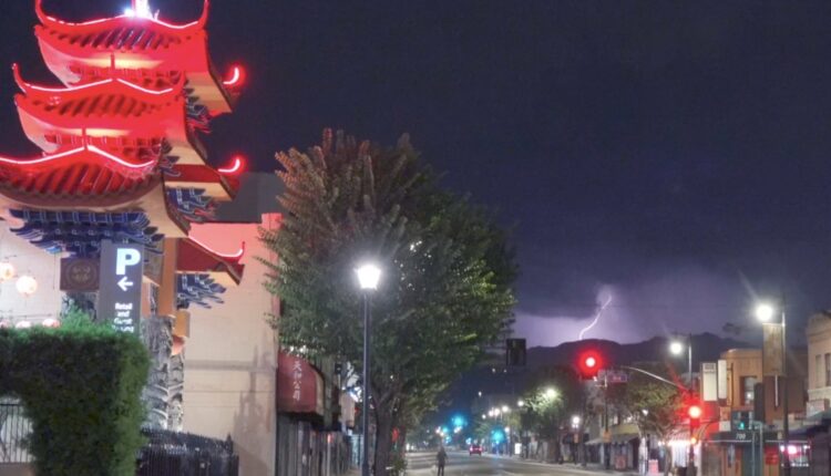 Lightning, fire, flash floods: California in the grip of extreme weather

