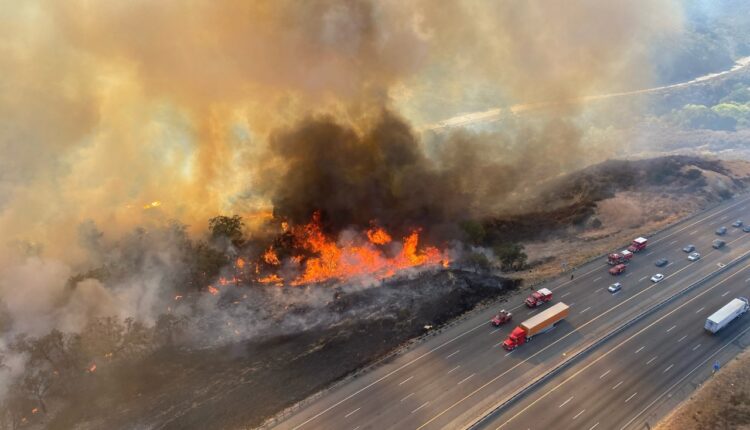 Route Fire leads to SigAlert on Freeway 5 near Castaic

