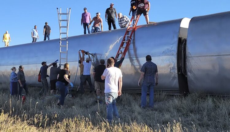 Multiple injuries when an Amtrak train derailed in Montana

