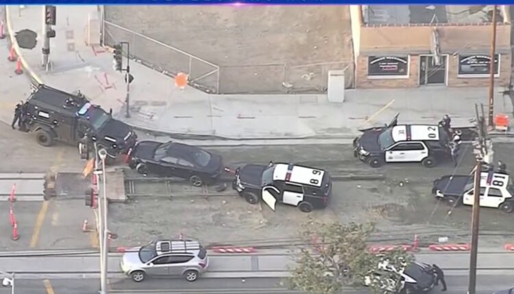 Pursuit, standoff ends with police shooting - NBC Los Angeles

