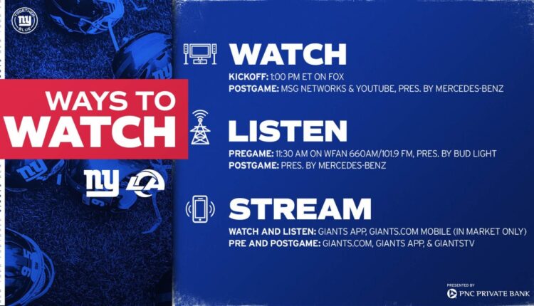 So watch, listen and stream live week 6

