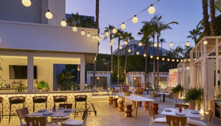 Enjoy cocktails and seafood in Santa Monica's new poolside hangout

