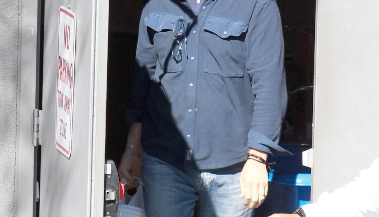 A paint-splattered Hunter Biden was seen making a trip to Blick materials store in Santa Monica to stock up on art supplies