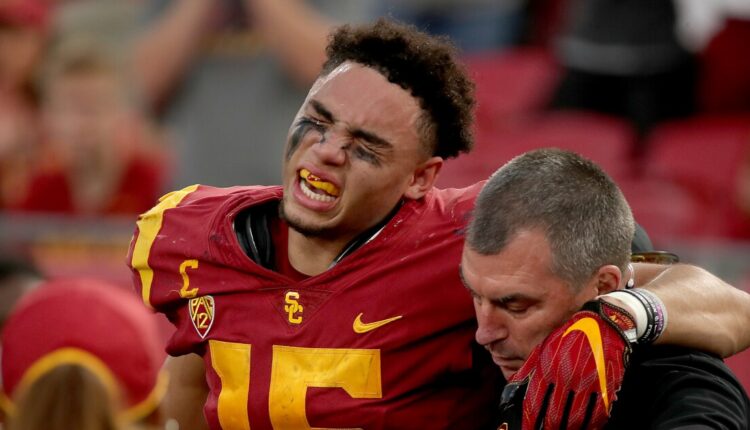 USC recipient Drake London is out for the remainder of the season

