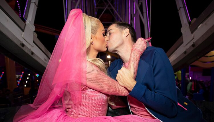 Paris Hilton celebrates the second night on the Santa Monica Pier

