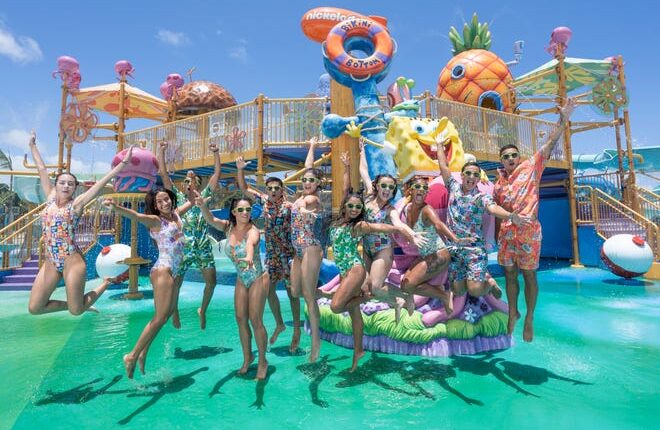 Oceanfront The brand new Nickelodeon Hotels and Resorts Riviera Maya have their own private beach, interactive entertainment, and a huge six acre outdoor water park.