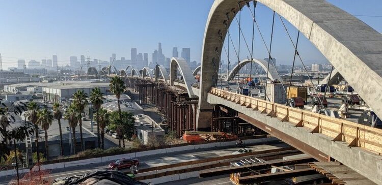 The iconic 6th Street Viaduct project in Los Angeles reaches a technical milestone


