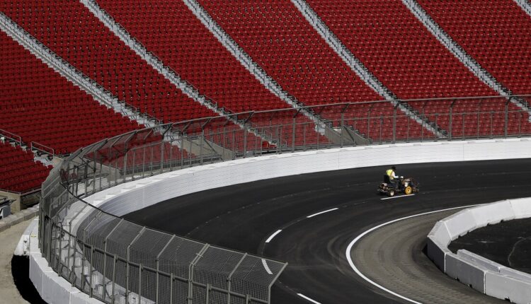 Photos: Transforming the Los Angeles Memorial Coliseum into a NASCAR track
