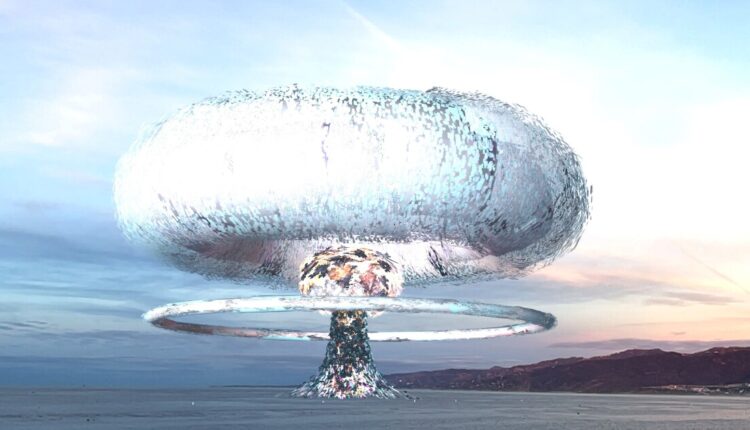Why is there an AR mushroom cloud over Santa Monica Pier?
