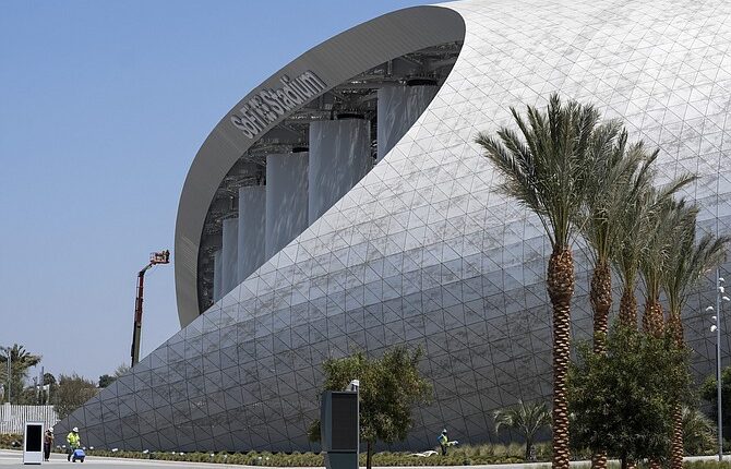 SoFi Stadium in Inglewood.  (Photo by Ringo Chiu).