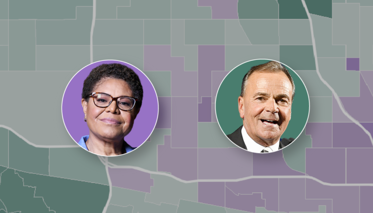 Did your neighborhood vote for Bass or Caruso for LA mayor?
