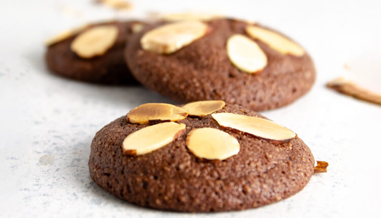 Almond butter makes chocolate cookies moist and fudgy
