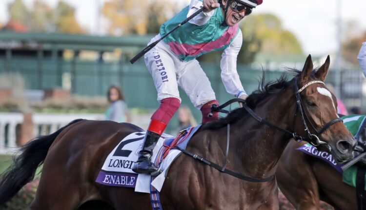 Jockey Frankie Dettori arrives at Santa Anita for new meeting
